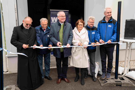 Pfarrer Mag. P. Stephan Holpfer OSB, WLV-Obmann Franz Gartner, LH-Stv.  Dr. Stephan Pernkopf, Bgm. Ingrid Klauninger, MSc, WLV-Dir.Stv. Ing. Wolfgang Hiltl, WLV-Dir. DI Wilhelm Balber