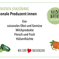 Wir suchen regionale Produzent:innen