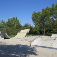Die Halfpipe und verschiedene Rampentypen.