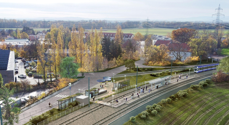 Visualisierung Neue Haltestelle Wienersdorf