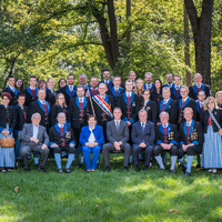 Die Stadtkapelle Traiskirchen mit Bgm. Andreas Babler und Vizebgm. Franz Gartner.