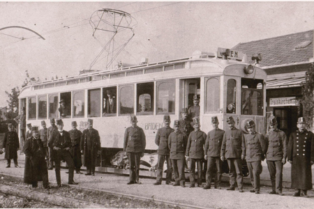 Historische Aufnahme der Badner Bahn