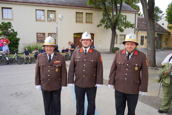 Drei Feuerwehrmänner von der FF Tribuswinkel © Daniel Bartmann