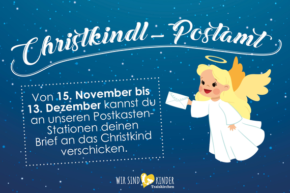 Grafik: Christkindlpostkastenstation vom 15.11.-13.12.2020.