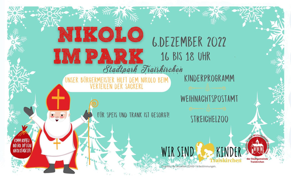 nikolo im Park mit Kinderprogramm, ein Weihnachtspostamt, Maronis und Streichelzoo @ Stadtgemeinde Traiskirchen