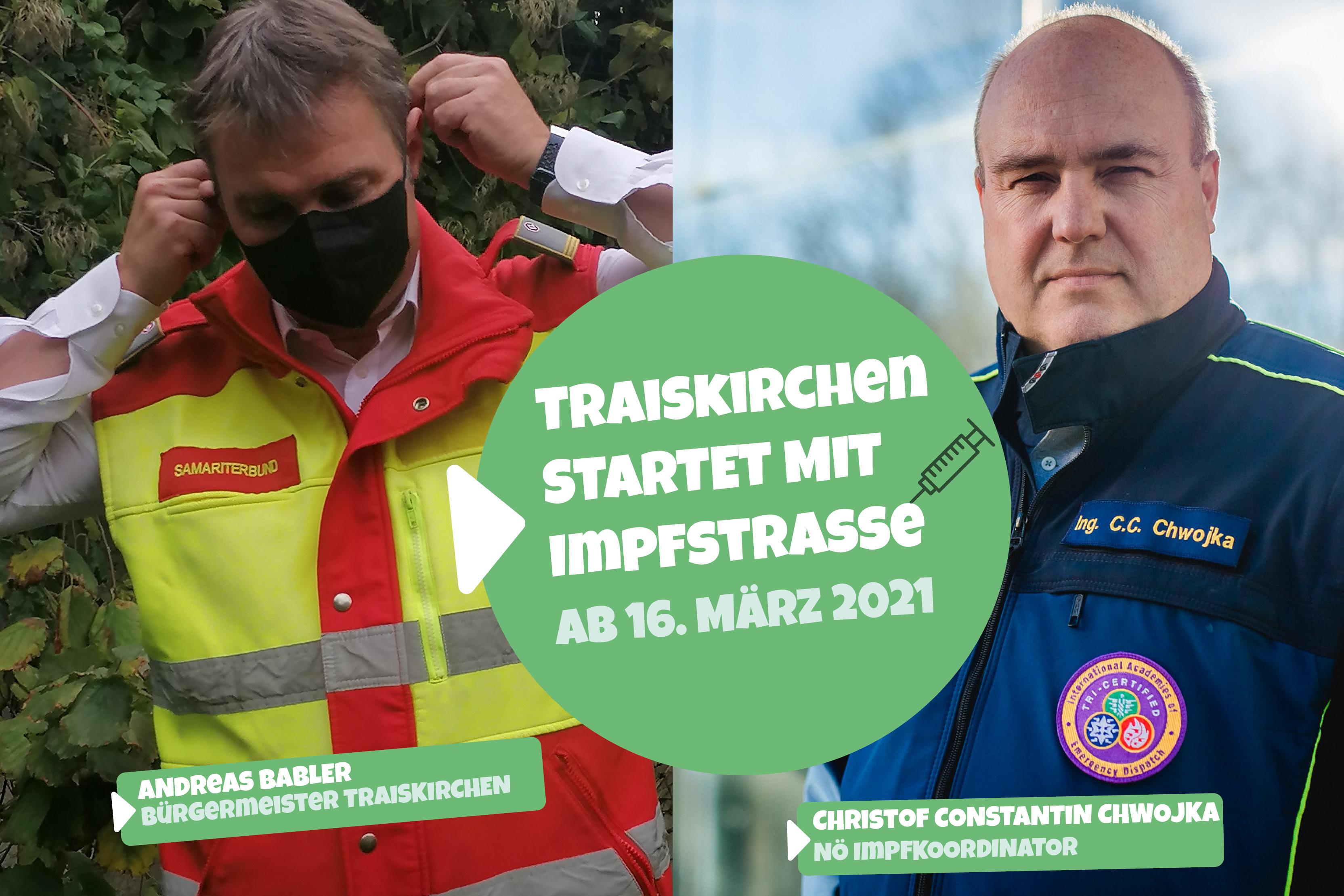 Traiskirchen startet mit Wr. Neustadt gemeinsam als erste große Impfstraße im südlichen NÖ