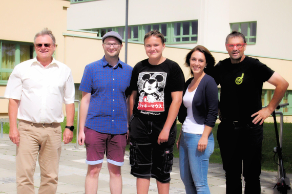 David mit seinem Mentor Michael und GRin Tamara Pichler & STR Norbert Ciperle