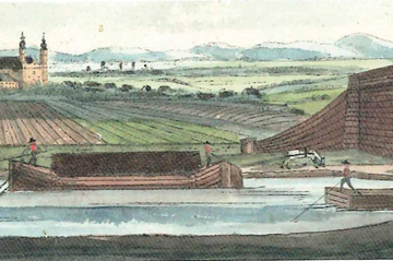Historische Schifffahrt am Kanal.