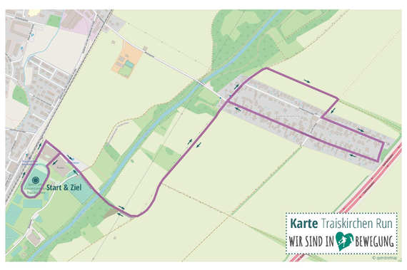 Karte der Routenführung des Traiskirchen Run 2023