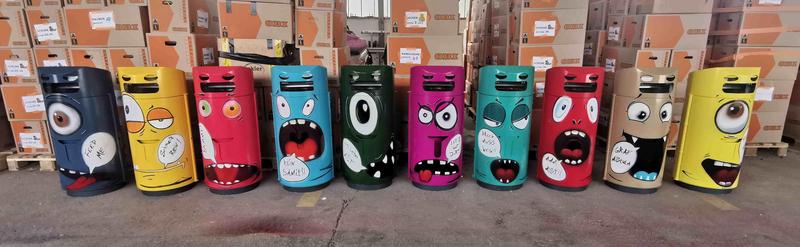 Alle 10 Müllmonster in den unterschiedlichsten Farben