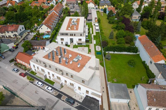 Die neue Wohnhausanlage in Wienersdorf von oben © G. Nesvadba, Niederösterreichisches Friedenswerk Ges.m.b.H