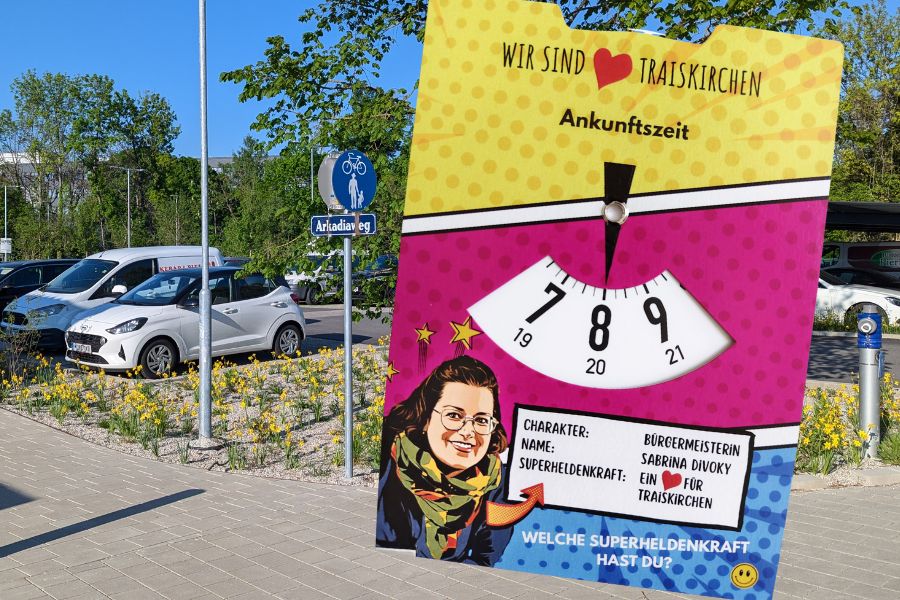 Neue Parkuhren mit schwarzem Pfeil